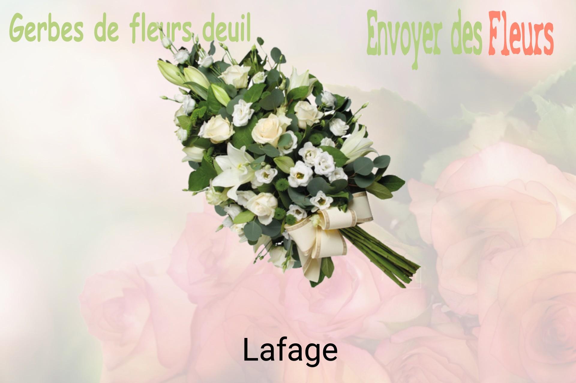 Gerbe de fleurs de deuil livrée à Lafage